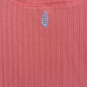 FP Movement by Free People Ribbed Long Sleeve in Darker Peach